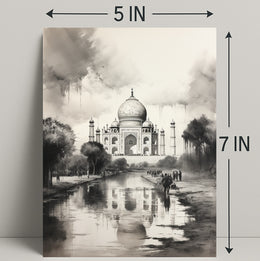 Majestic Reflections Of The Taj Mahal Poster
