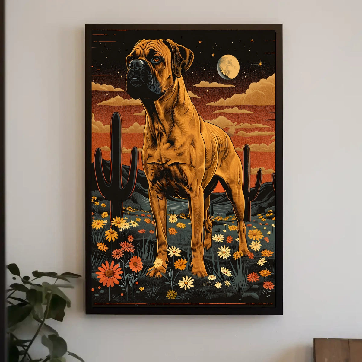 Majestic Canine In Desert Night Poster