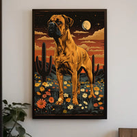 Majestic Canine In Desert Night Poster