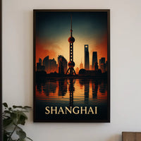 Shanghai Skyline Poster