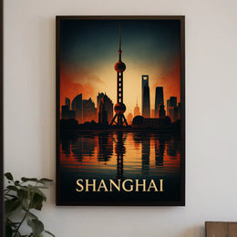 Shanghai Skyline Poster