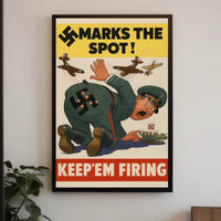 KEEP'EM FIRING WWII Propaganda Patriotic Poster