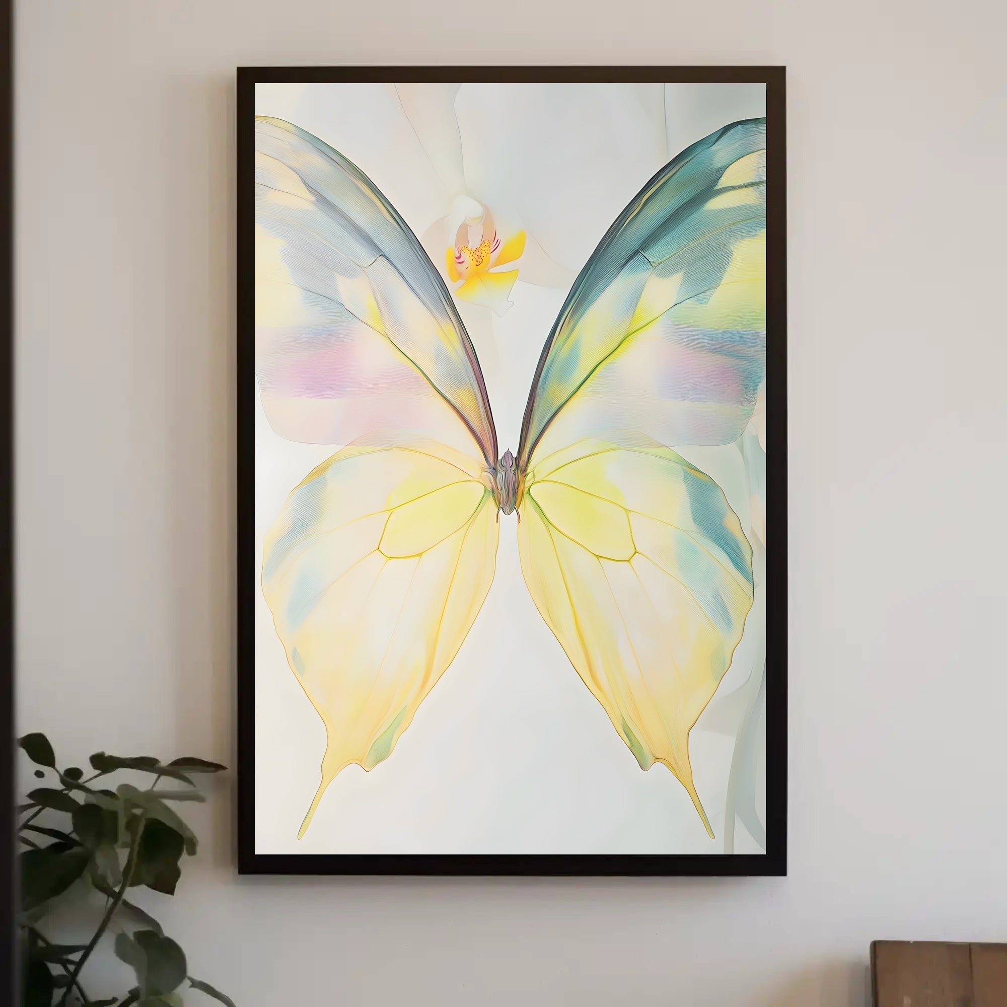 Ethereal Butterfly Wall Art Print Pastel Decor