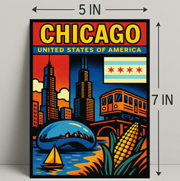 Vibrant Chicago Poster PosterGoat