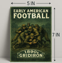 Early American Football 1890s Gridiron Poster PosterGoat