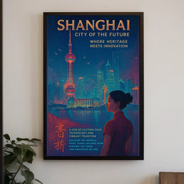 Shanghai City of the Future Urban or Cityscape Poster