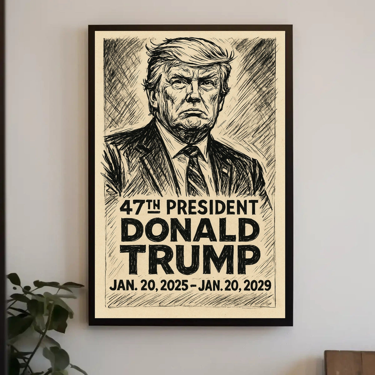 Trump Visionary Leadership Patriotic Abstract Art Poster