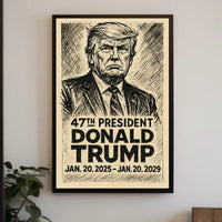 Trump Visionary Leadership Patriotic Abstract Art Poster