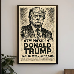 Trump Visionary Leadership Patriotic Abstract Art Poster