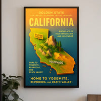 California The Golden State Poster