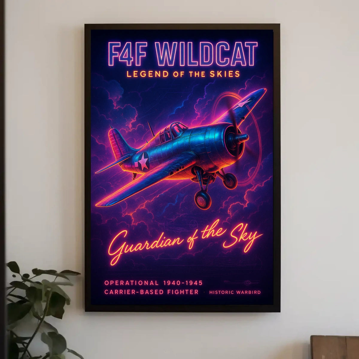 F4F Wildcat Legend of the Skies Poster