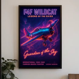 F4F Wildcat Legend of the Skies Poster