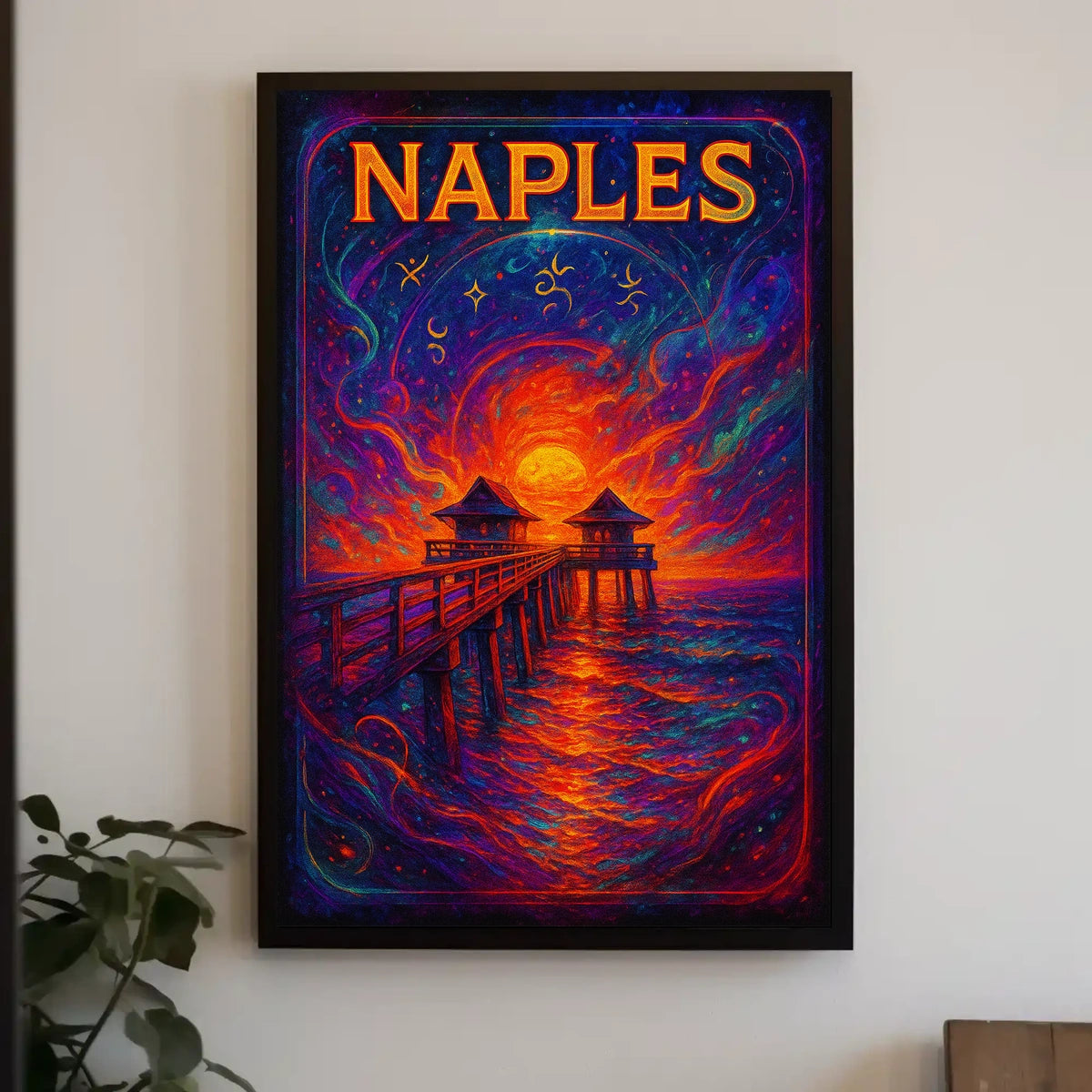 Naples Sunset Dreamscape Poster