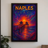 Naples Sunset Dreamscape Poster