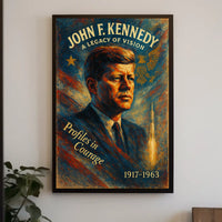 Patriotic Leadership Visionary Space Exploration Art Poster