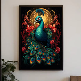Majestic Peacock Poster