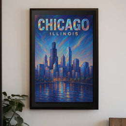 Chicago Skyline Art Poster