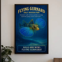 Flying Gurnard Salt Water Fish Poster