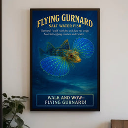 Flying Gurnard Salt Water Fish Poster