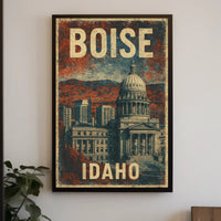 Boise Skyline Minimalist Travel Poster