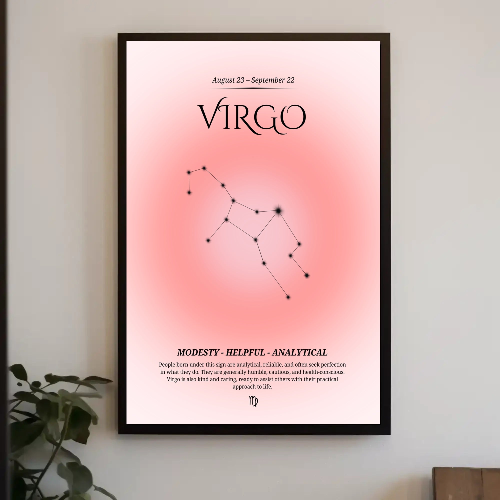 Virgo Zodiac Insight: Sleek Astrology Space or Astronomy Poster PosterGoat