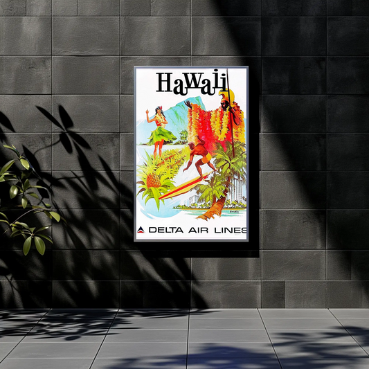 Hawaii Air Lines Travel Poster