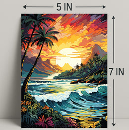 Tropical Sunset Serenity Poster