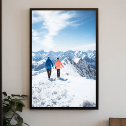 Journey Through The Snowy Peaks Poster
