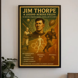 Jim Thorpe A Legend Across Fields Poster PosterGoat