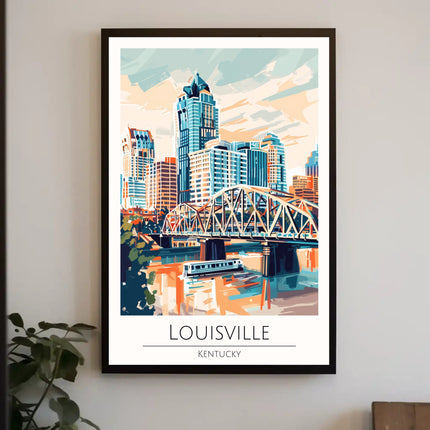 Louisville Cityscape Travel Poster