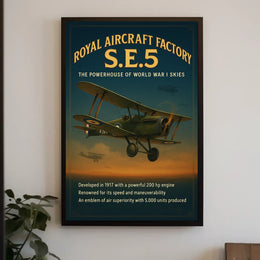 S.E.5 The Powerhouse of World War I Skies Poster