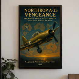 Northrop A-35 Vengeance WWII Aviation Poster Art