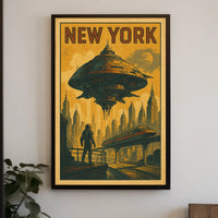 New York Futuristic Vision Poster