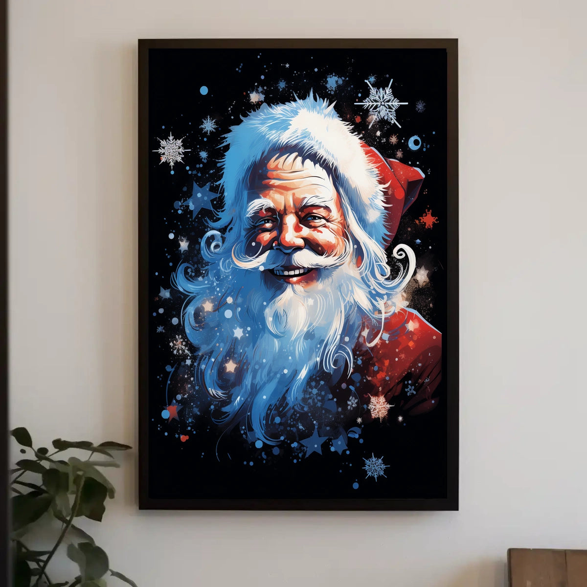 Santa Claus Festive Art Print Poster Abstract, Artistic Category