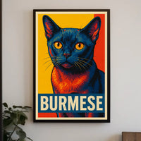 Vibrant Burmese Cat Poster