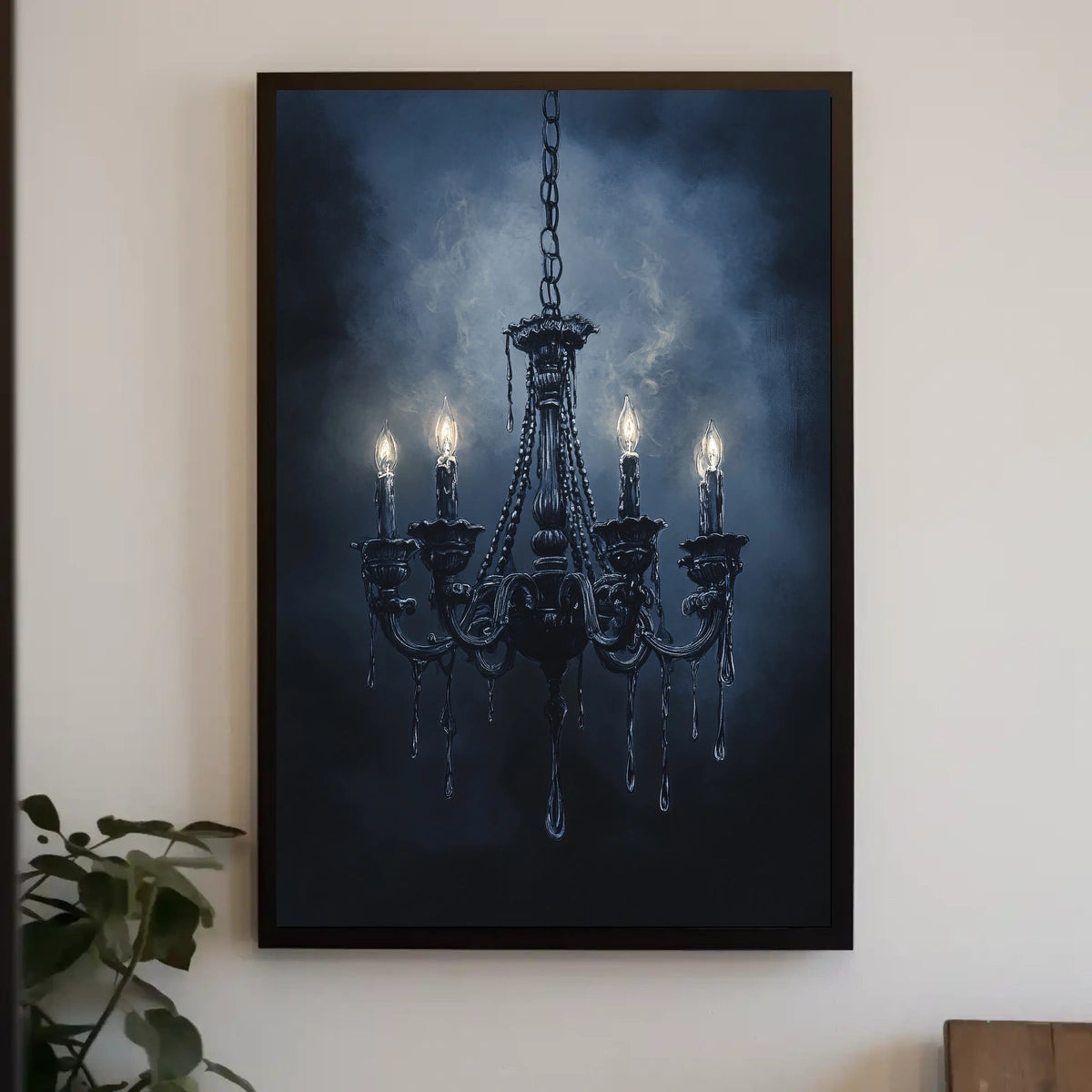 Vintage Chandelier Gothic Art Print Poster