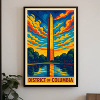 District of Columbia Vibrant Skyline Poster