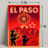 El Paso Cityscape Poster PosterGoat