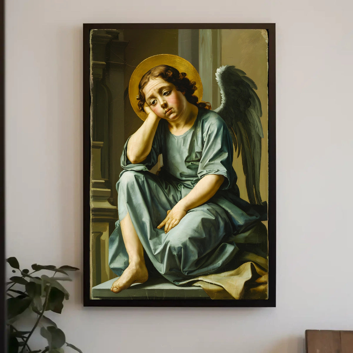 Contemplative Angel Poster