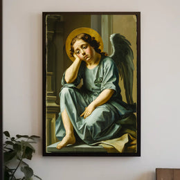 Contemplative Angel Poster