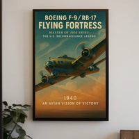 Boeing F-9 Flying Fortress Vintage Aviation Poster
