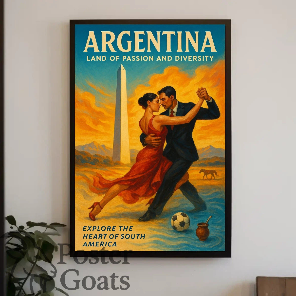 Argentina Tango Vibes: Vibrant Cultural or Heritage Poster
