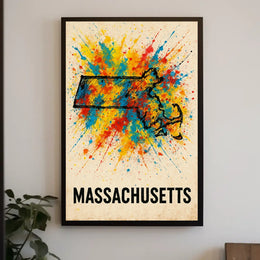 Vibrant Massachusetts Poster