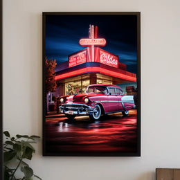 Classic Americana Neon Nights Poster