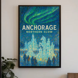 Anchorage Northern Glow Poster