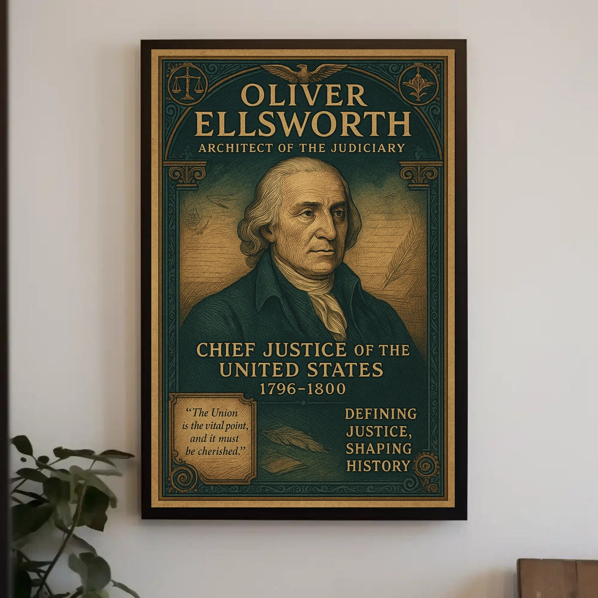 Oliver Ellsworth Architect of the Judiciary Poster