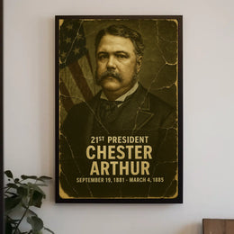 Chester A. Arthur 21st President of the United States Damaged Photograph Poster