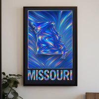 Missouri In Vibrant Waves Poster