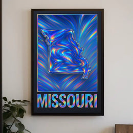 Missouri In Vibrant Waves Poster