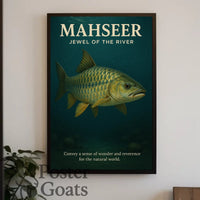 MAHSEER Fish Photorealistic Animal Poster